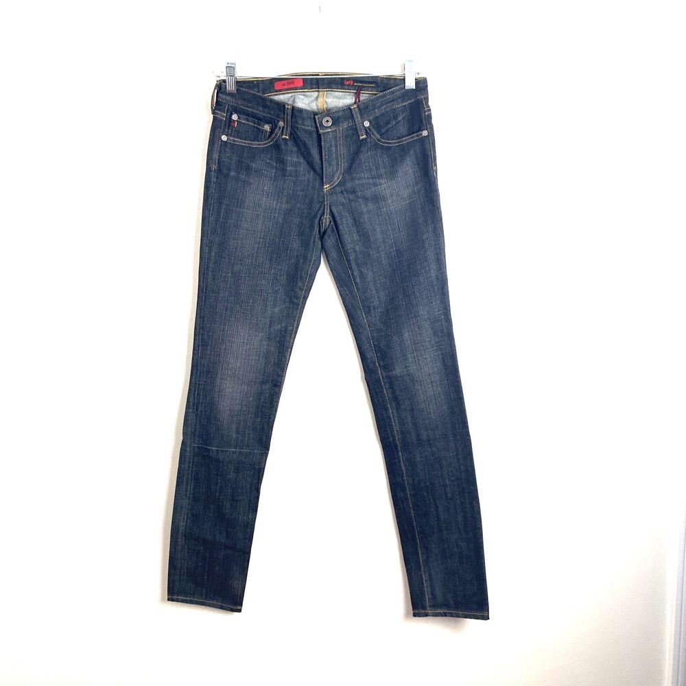 AG Adriano Goldschmied The Stilt Skinny Jeans Women's 27R Blue Gray Low Rise L31